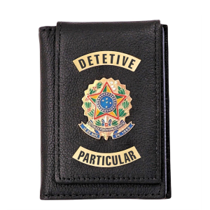 Carteira Detetive Particular em Couro Sintético