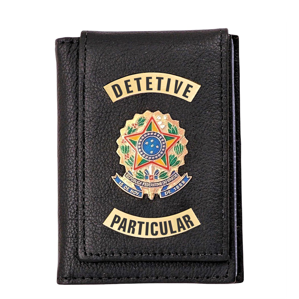 Carteira Detetive Particular em Couro Sintético