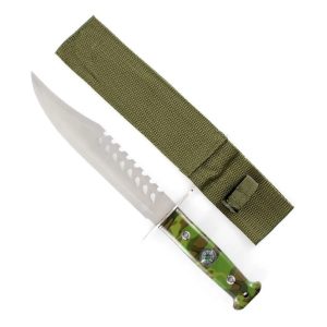 Faca Tática Sobrevivência Com Bussola Camuflada
