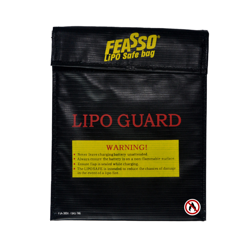 Capa Protetora Antichamas P/ Baterias LiPO Preta